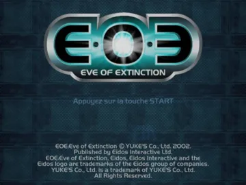 E.O.E - Eve of Extinction (Korea) screen shot title